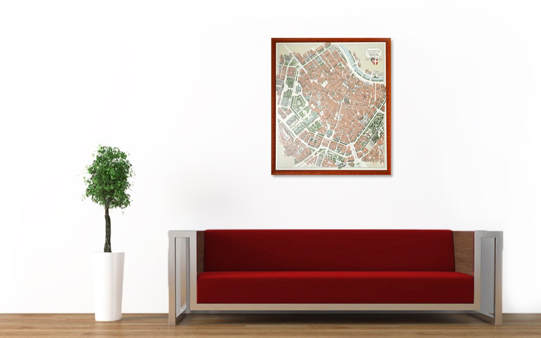 Wienplan gerahmt